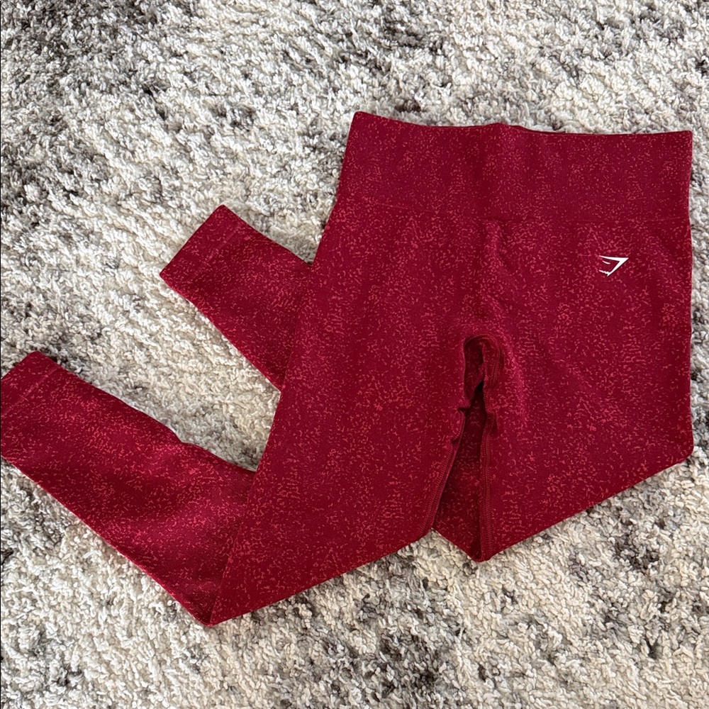 Gymshark Textured Burgundy Leggings